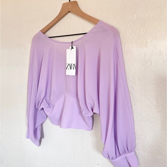 Zara Fitted Waist Top - Picture 2 of 4